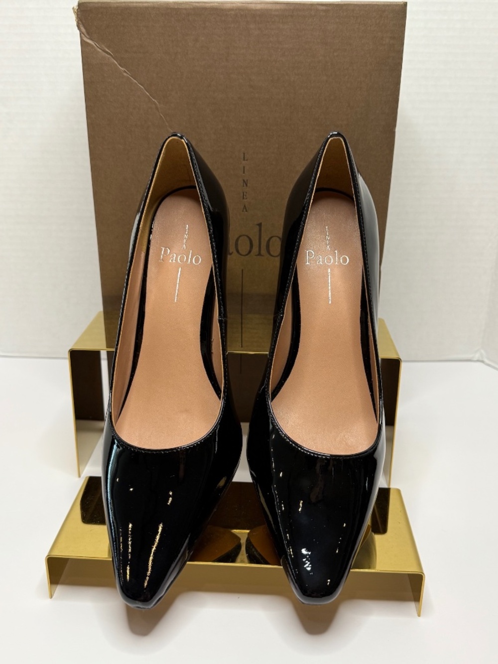 Linea Paolo Polina Black Patent Leather Flats – Chic Classic SZ 6.5